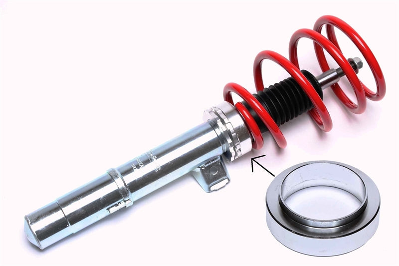 TA Technix aluminium adapter for height adjustment of coil spring struts.